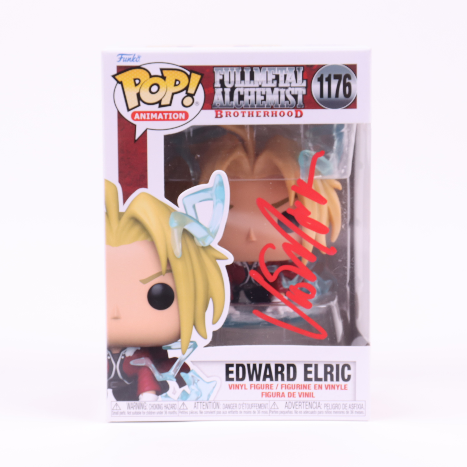 Vic Mignogna Signed "Full Metal Alchemist Brotherhood" #1176 Edward Elric Funko Pop! Vinyl Figure (JSA) at PristineAuction.com Vic Mignogna Signed "Full Metal Alchemist Brotherhood" #1176 Edward Elric Funko Pop! Vinyl Figure (JSA) at PristineAuction.com