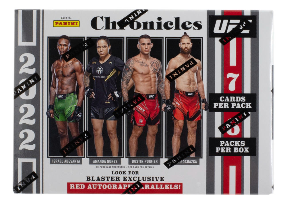 2022 Panini Chronicles UFC Blaster Box with (6) Packs at PristineAuction.com 2022 Panini Chronicles UFC Blaster Box with (6) Packs at PristineAuction.com