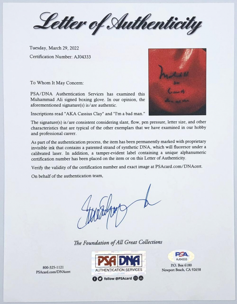 AUTOGRAFO ORIGINALE MUHAMMAD ALI Sul Retro Di Un Foglio Da Barra MAY FAIR. EUR 117,18 - PicClick IT - Foto 3