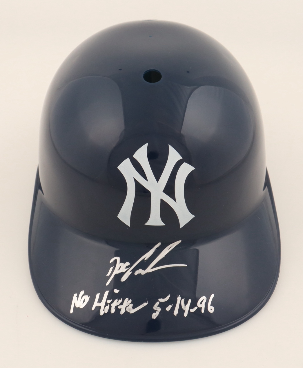 Dwight "Doc" Gooden Signed Yankees Full-Size Batting Helmet Inscribed "No Hitter 5-14-96" (Beckett) at PristineAuction.com Dwight "Doc" Gooden Signed Yankees Full-Size Batting Helmet Inscribed "No Hitter 5-14-96" (Beckett) at PristineAuction.com