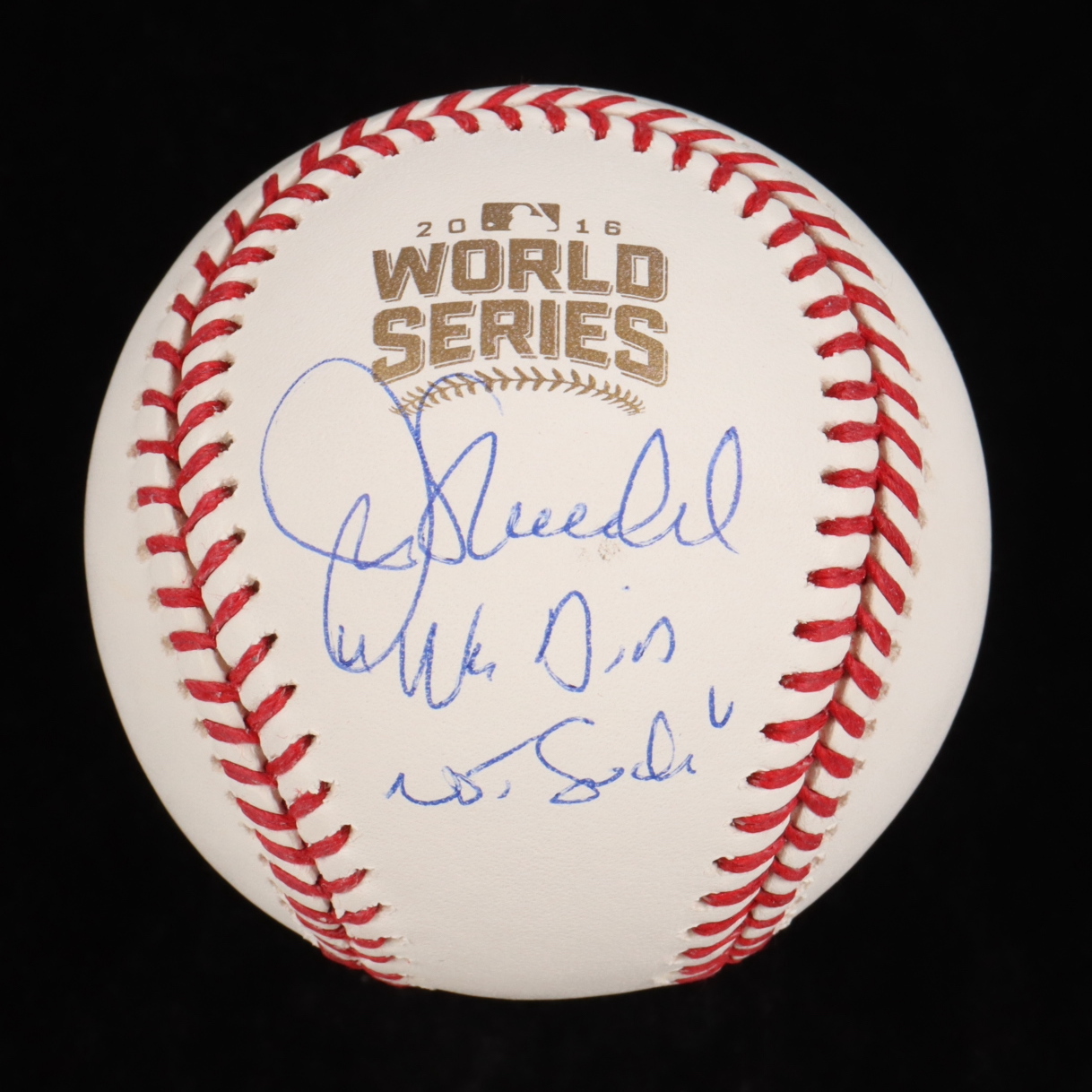 Joe Maddon Signed 2016 World Series Logo Baseball Inscribed "We Did Not Suck" (JSA) at PristineAuction.com Joe Maddon Signed 2016 World Series Logo Baseball Inscribed "We Did Not Suck" (JSA) at PristineAuction.com