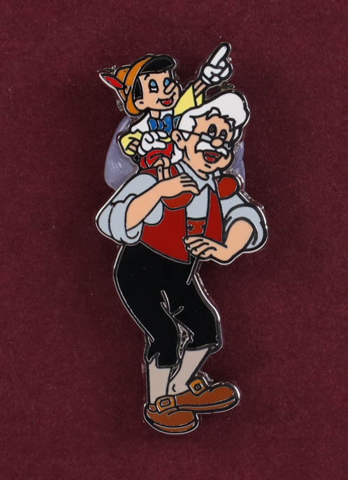 Thomas Kinkade "Pinocchio" Custom Framed Print with Pinocchio & Gappeto Pin at PristineAuction.com Thomas Kinkade "Pinocchio" Custom Framed Print with Pinocchio & Gappeto Pin at PristineAuction.com