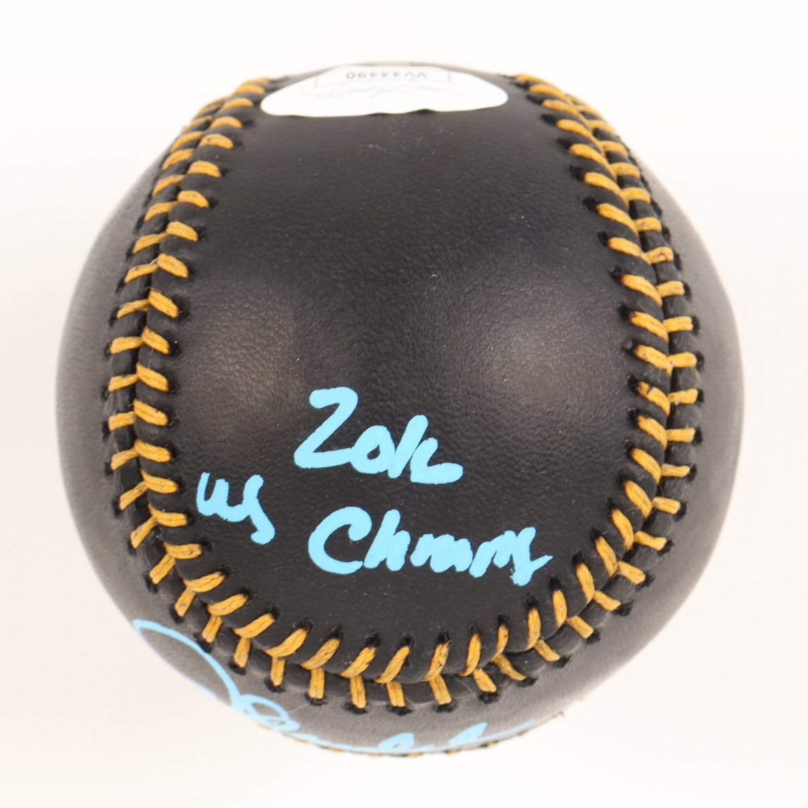 Joe Maddon Signed OML Black Leather Baseball Inscribed "2016 WS Champs" & "Respect 90" (JSA) at PristineAuction.com Joe Maddon Signed OML Black Leather Baseball Inscribed "2016 WS Champs" & "Respect 90" (JSA) at PristineAuction.com