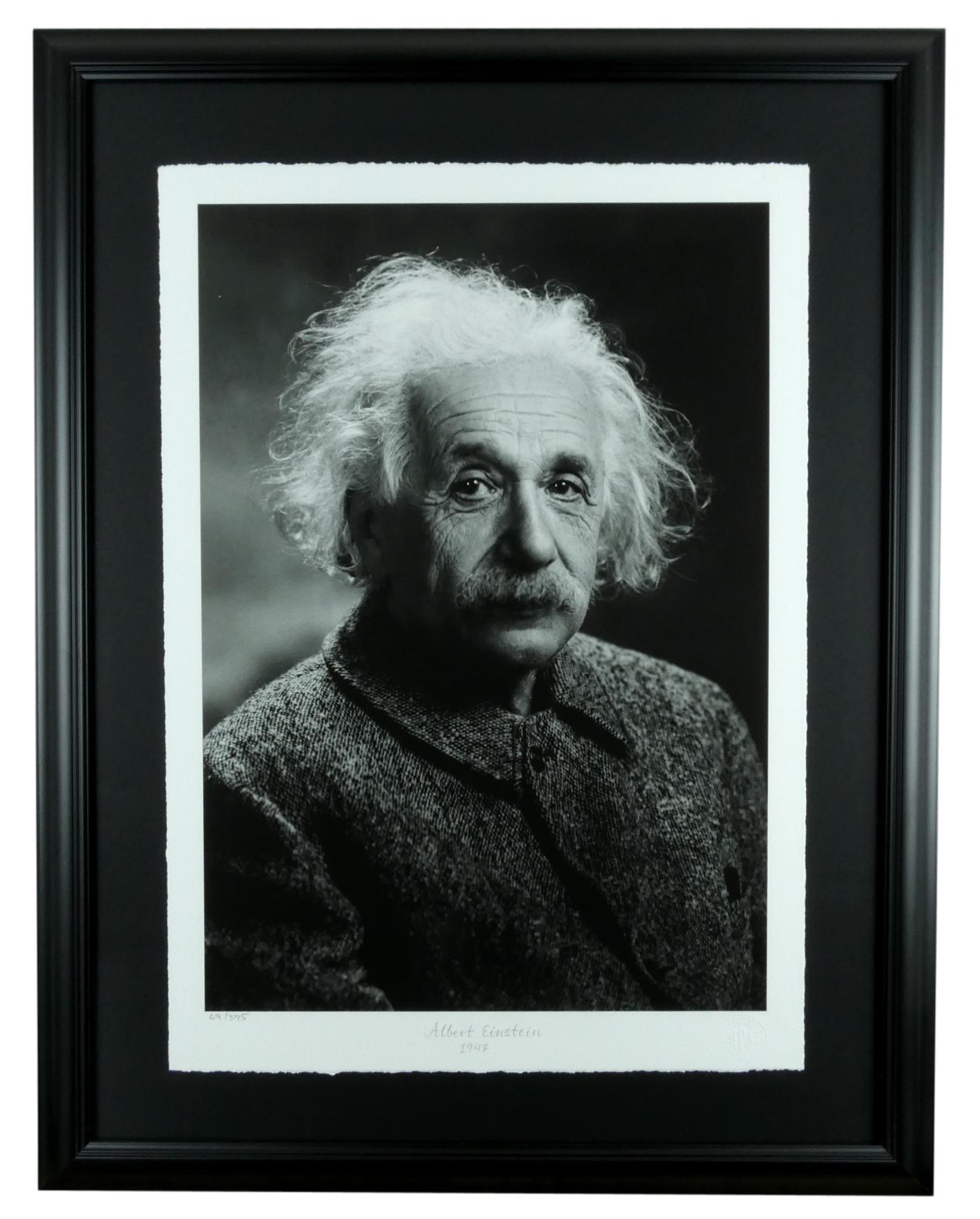 Albert Einstein Custom Framed LE Historical Photo Archive Giclee Portrait at PristineAuction.com Albert Einstein Custom Framed LE Historical Photo Archive Giclee Portrait at PristineAuction.com