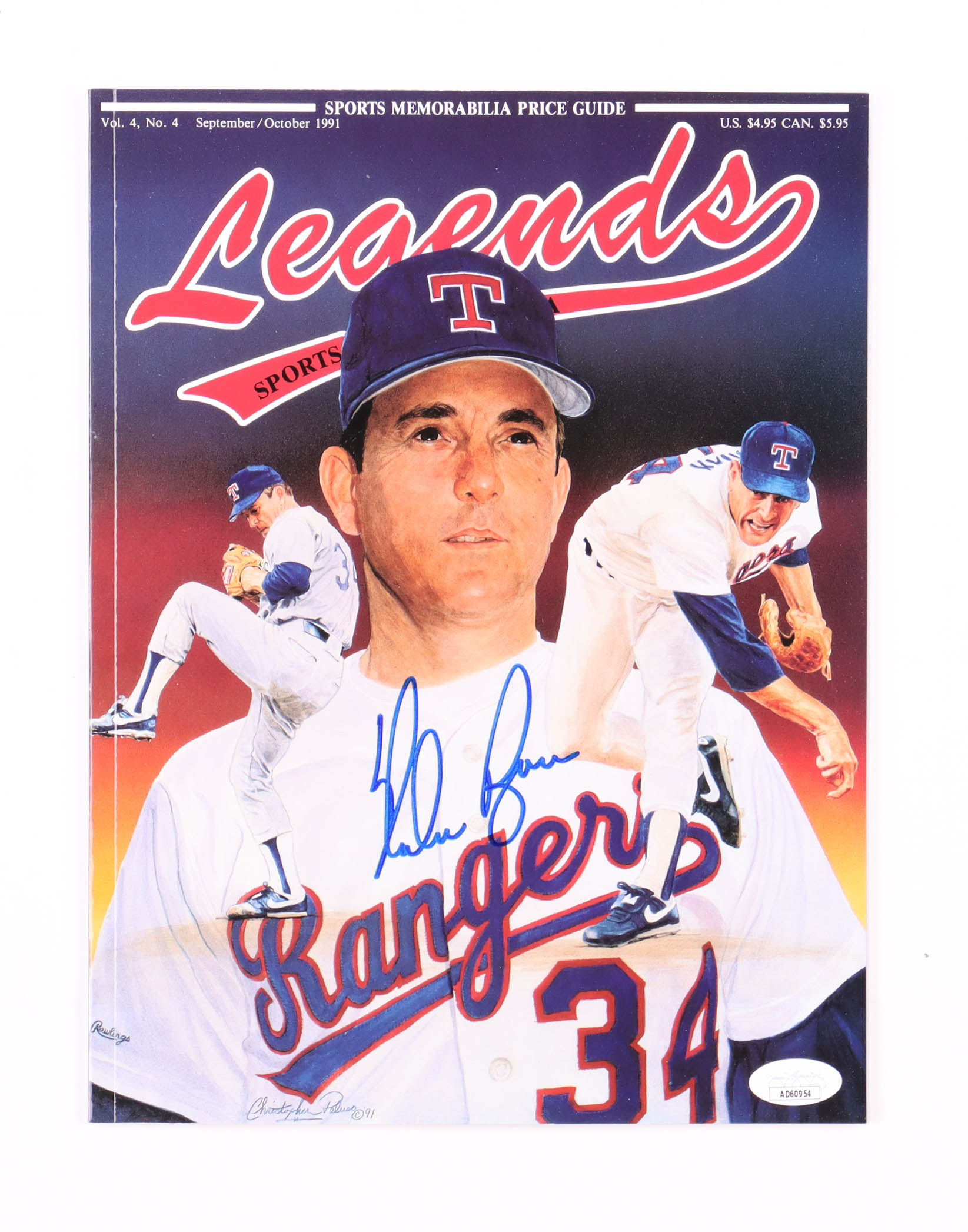 Nolan Ryan Signed 1991 "Legends Sports" Magazine (JSA) at PristineAuction.com Nolan Ryan Signed 1991 "Legends Sports" Magazine (JSA) at PristineAuction.com