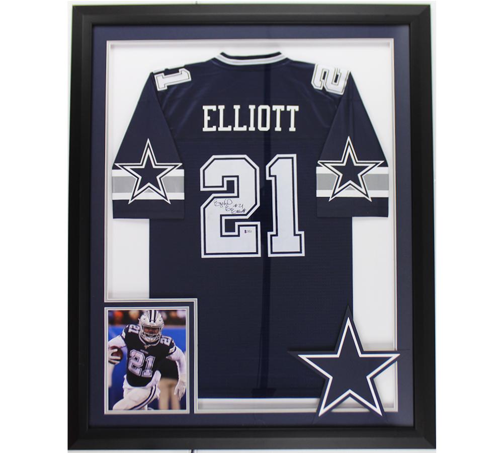 Ezekiel Elliott Signed Custom Framed LED Jersey Display (Beckett) at PristineAuction.com Ezekiel Elliott Signed Custom Framed LED Jersey Display (Beckett) at PristineAuction.com