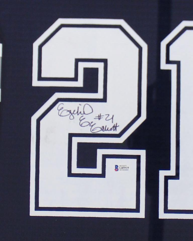 Ezekiel Elliott Signed Custom Framed LED Jersey Display (Beckett) at PristineAuction.com Ezekiel Elliott Signed Custom Framed LED Jersey Display (Beckett) at PristineAuction.com