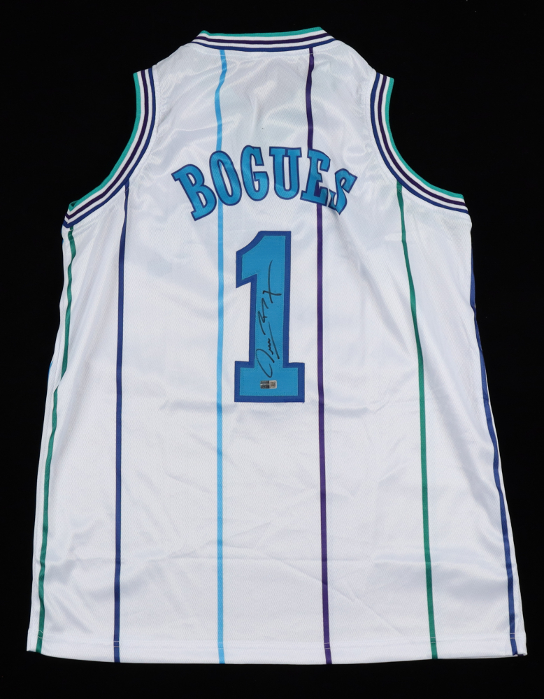 Muggsy Bogues Signed Jersey (CX by Steiner) Pristine Auction