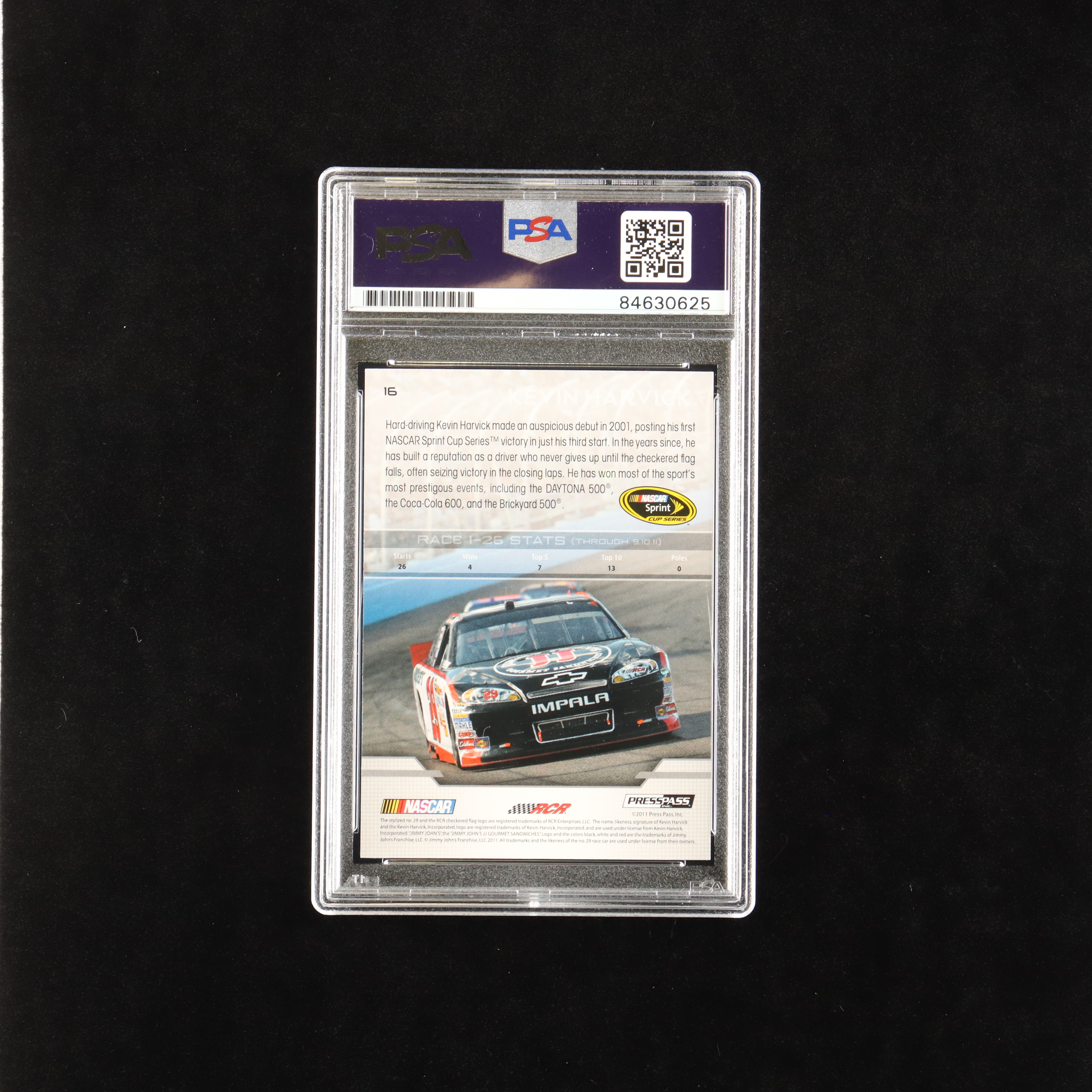 Kevin Harvick Signed 2012 Press Pass #16 (PSA) at PristineAuction.com Kevin Harvick Signed 2012 Press Pass #16 (PSA) at PristineAuction.com