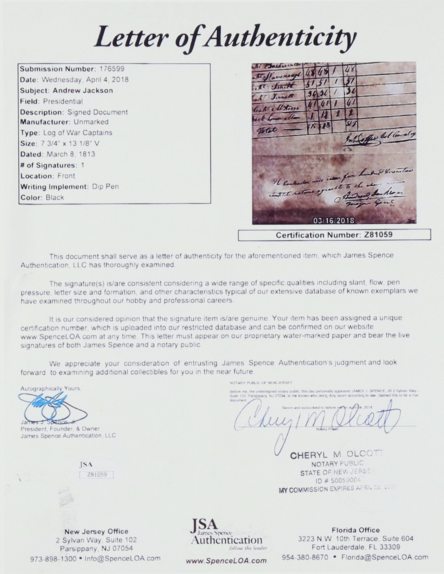 Andrew Jackson Custom Framed Handwriting Cut Display (JSA) at PristineAuction.com Andrew Jackson Custom Framed Handwriting Cut Display (JSA) at PristineAuction.com