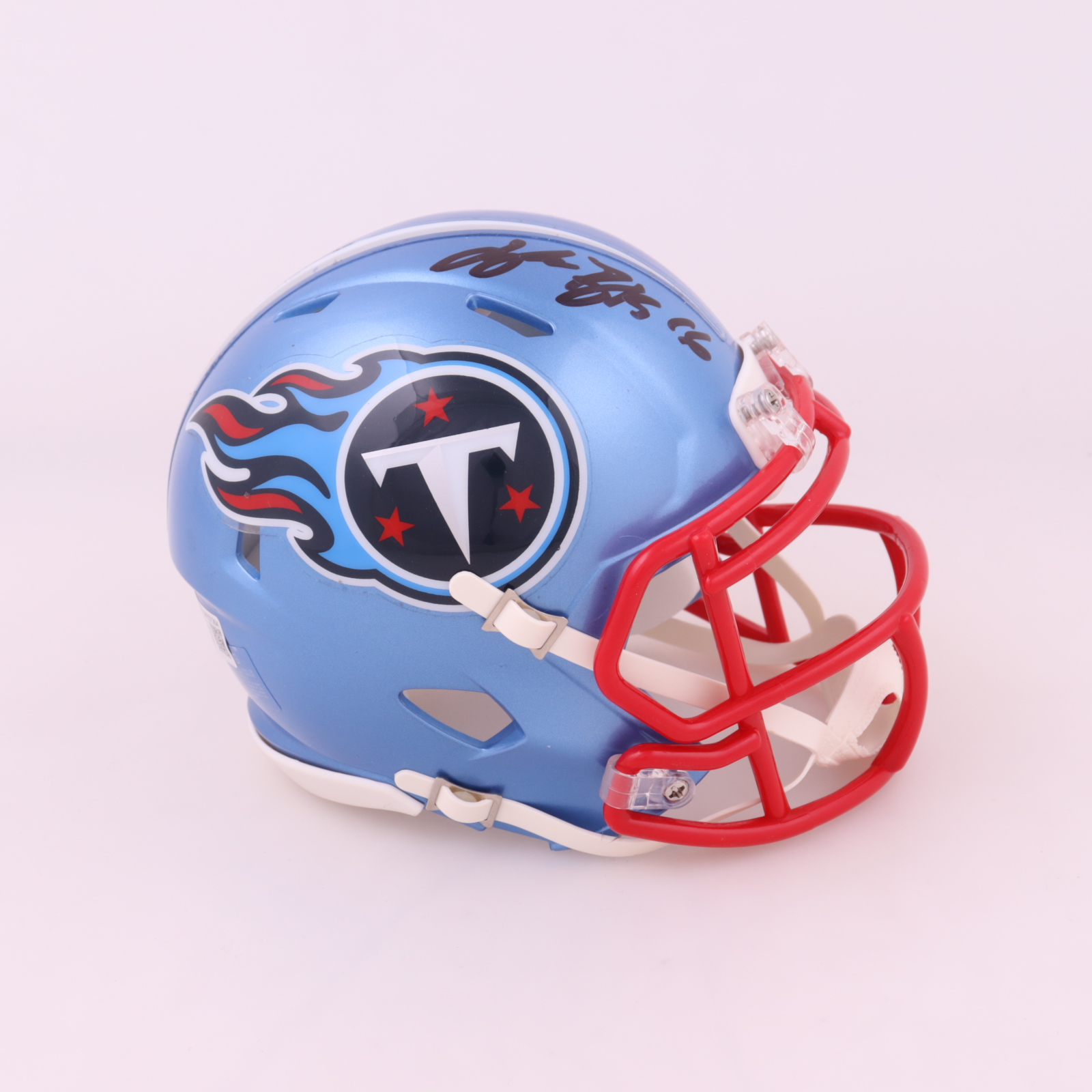 Treylon Burks Signed Titans Flash Alternate Speed Mini Helmet (Beckett) at PristineAuction.com Treylon Burks Signed Titans Flash Alternate Speed Mini Helmet (Beckett) at PristineAuction.com