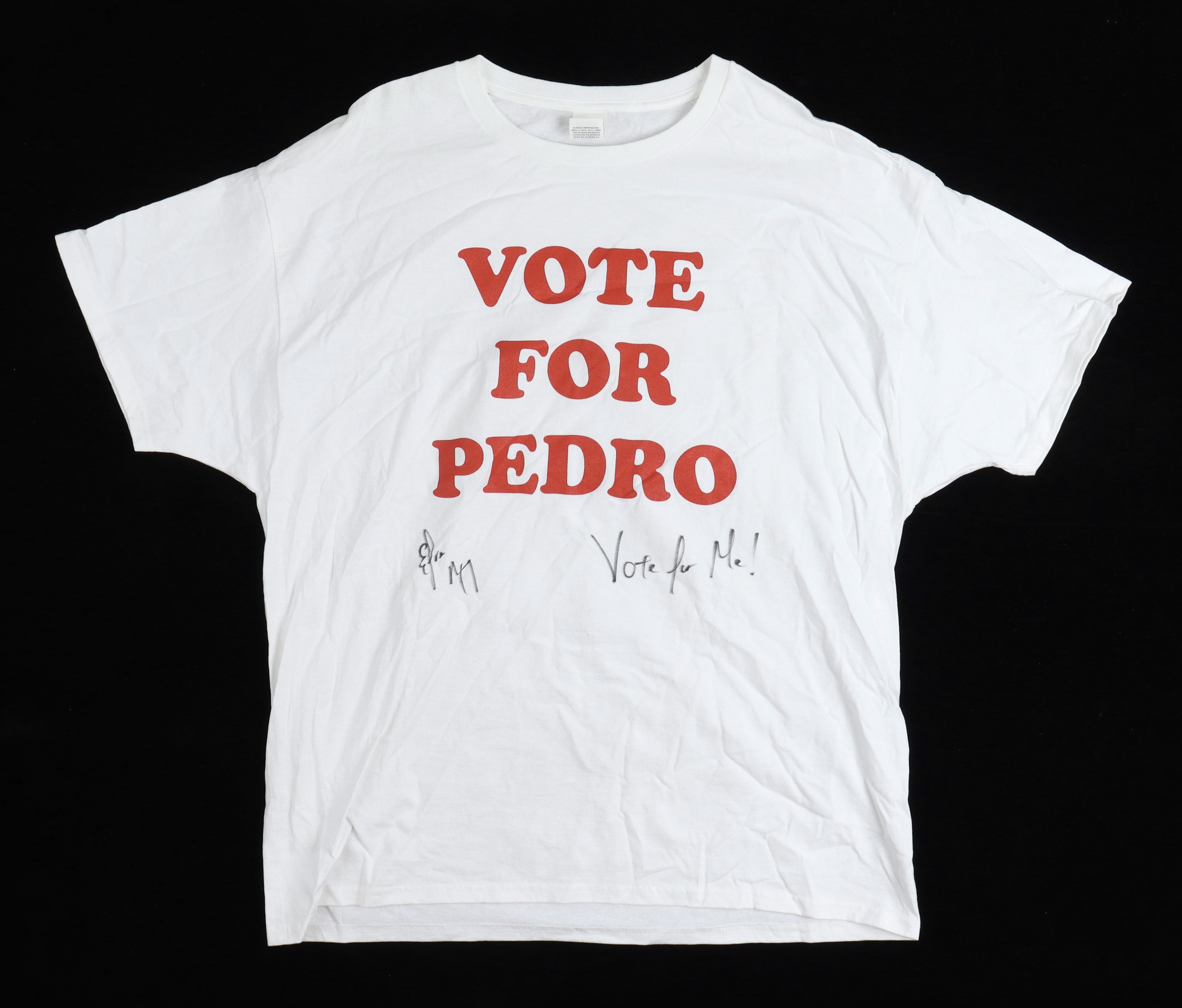 Efren Ramirez Signed "Napoleon Dynamite" Vote For Pedro T-Shirt Inscribed "Vote For Me!" (Beckett) at PristineAuction.com Efren Ramirez Signed "Napoleon Dynamite" Vote For Pedro T-Shirt Inscribed "Vote For Me!" (Beckett) at PristineAuction.com