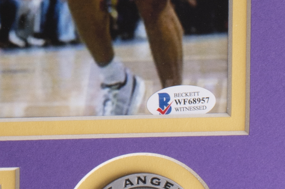 Shaquille O'Neal Signed Lakers Custom Framed Photo Display (Beckett) at PristineAuction.com Shaquille O'Neal Signed Lakers Custom Framed Photo Display (Beckett) at PristineAuction.com