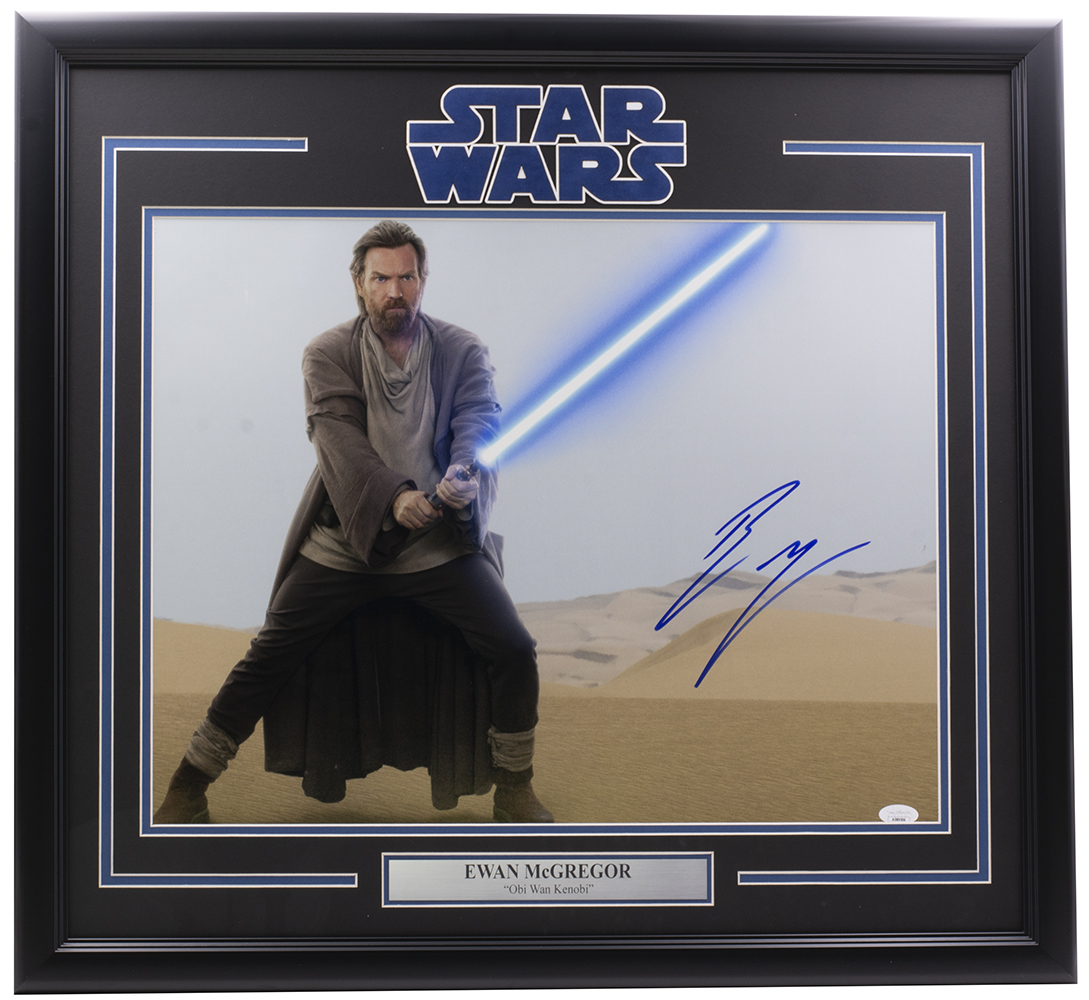 Ewan McGregor Signed "Star Wars" Custom Framed Photo Display (JSA) at PristineAuction.com Ewan McGregor Signed "Star Wars" Custom Framed Photo Display (JSA) at PristineAuction.com