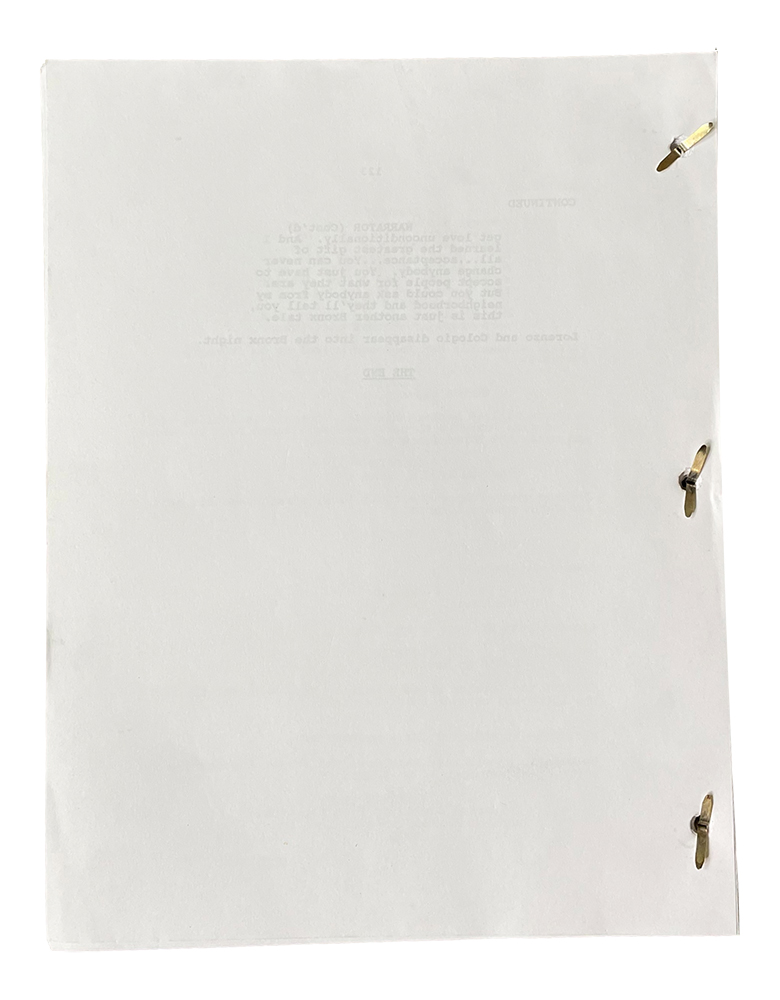 Chazz Palminteri Signed "A Bronx Tale" Movie Script Inscribed "Sonny" (Beckett) at PristineAuction.com Chazz Palminteri Signed "A Bronx Tale" Movie Script Inscribed "Sonny" (Beckett) at PristineAuction.com