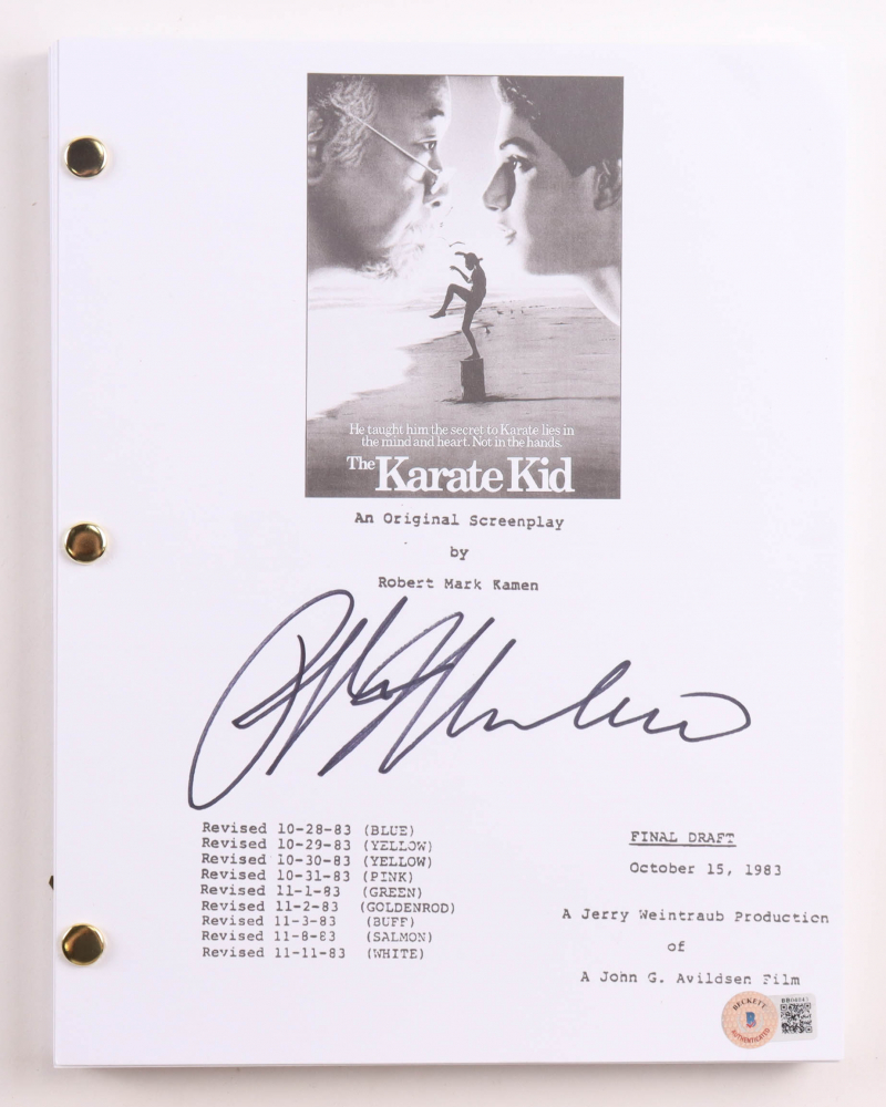 Karate Script Ralph Macchio Signed