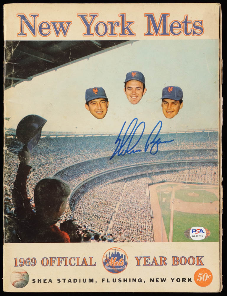 Nolan Ryan Signed 1969 Mets Yearbook (PSA) at PristineAuction.com Nolan Ryan Signed 1969 Mets Yearbook (PSA) at PristineAuction.com