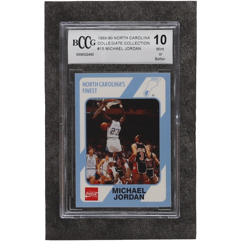 Michael Jordan 1989-90 North Carolina Collegiate Collection #15 (BCCG 10) at PristineAuction.com Michael Jordan 1989-90 North Carolina Collegiate Collection #15 (BCCG 10) at PristineAuction.com