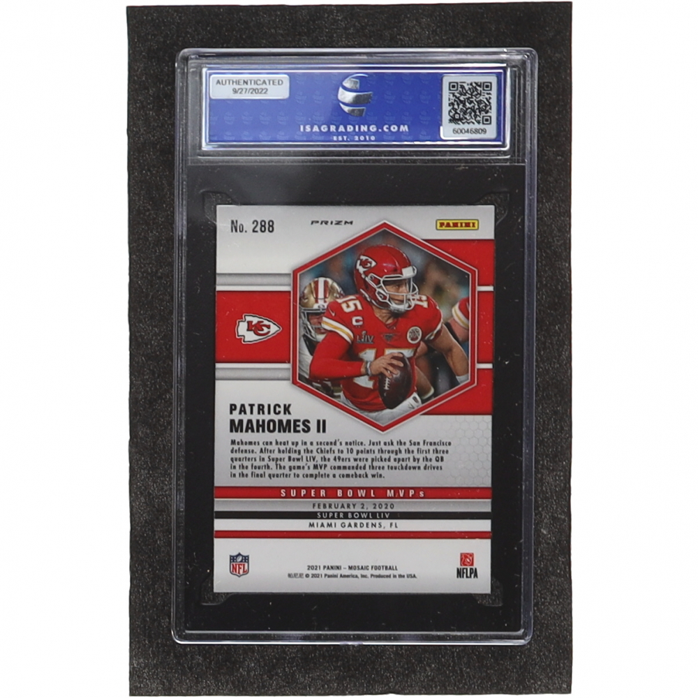 Patrick Mahomes II 2021 Panini Mosaic Mosaic Reactive Orange #288 MVP (ISA  10) | Pristine Auction