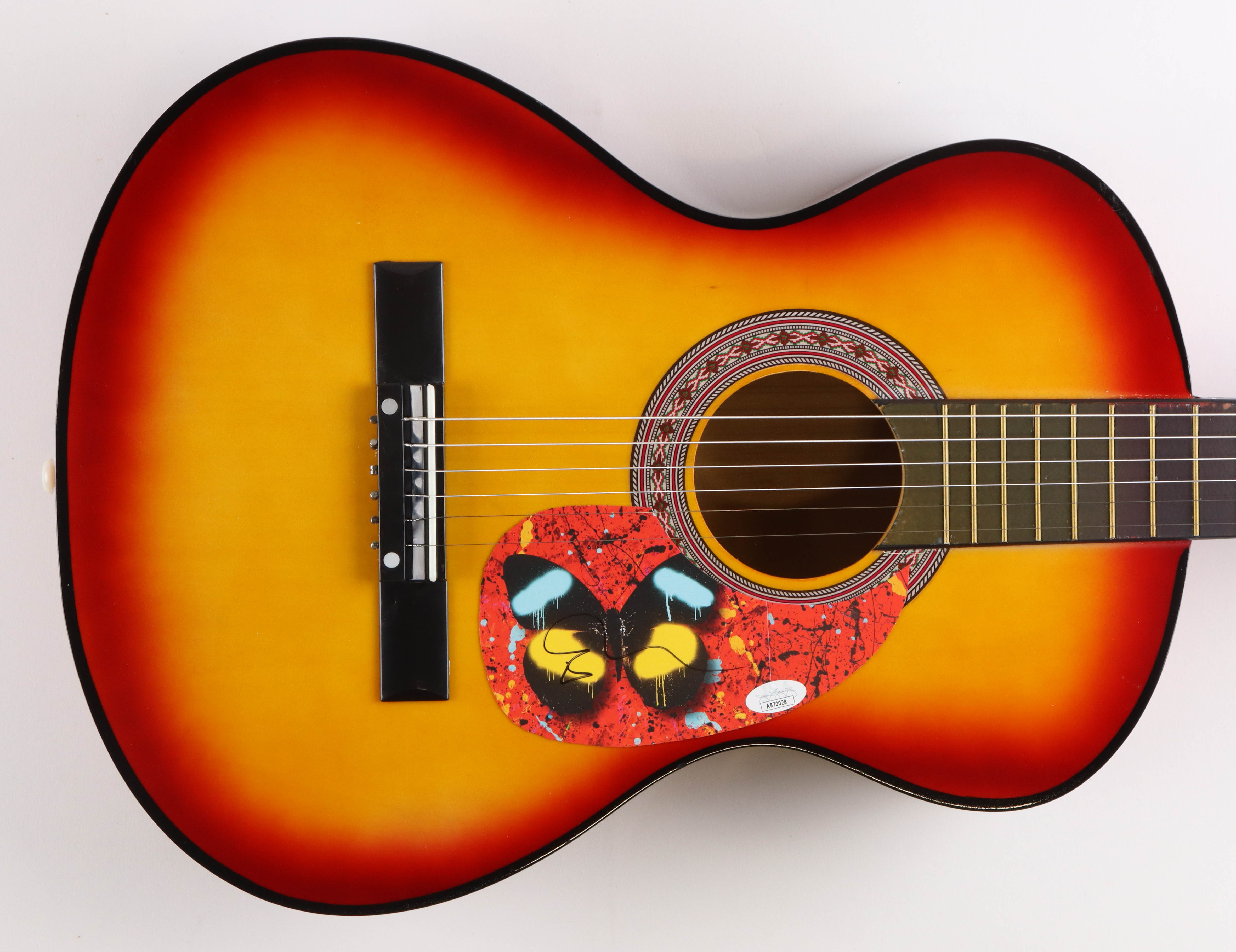 Ed Sheeran Guitar with Signed Custom Insert Pickguard (JSA) at PristineAuction.com Ed Sheeran Guitar with Signed Custom Insert Pickguard (JSA) at PristineAuction.com