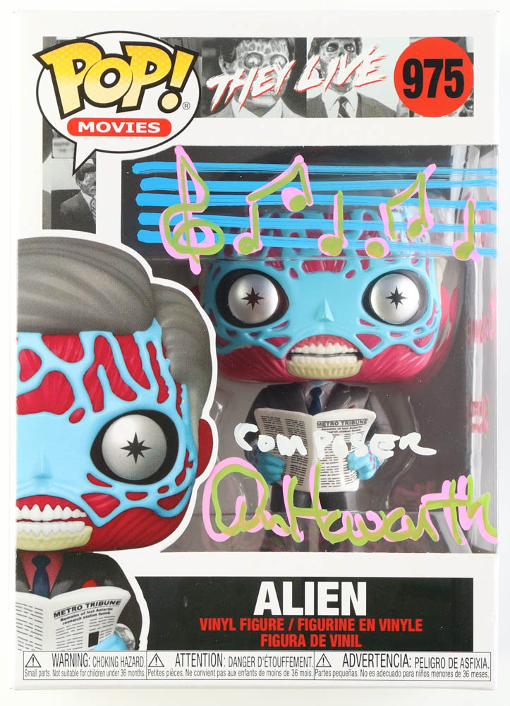 Alan Howarth Signed "They Live" #975 Alien Funko Pop! Vinyl Figure with Sketch Inscribed "Composer" & "Obey Consume Sleep" (AutographCOA) at PristineAuction.com Alan Howarth Signed "They Live" #975 Alien Funko Pop! Vinyl Figure with Sketch Inscribed "Composer" & "Obey Consume Sleep" (AutographCOA) at PristineAuction.com