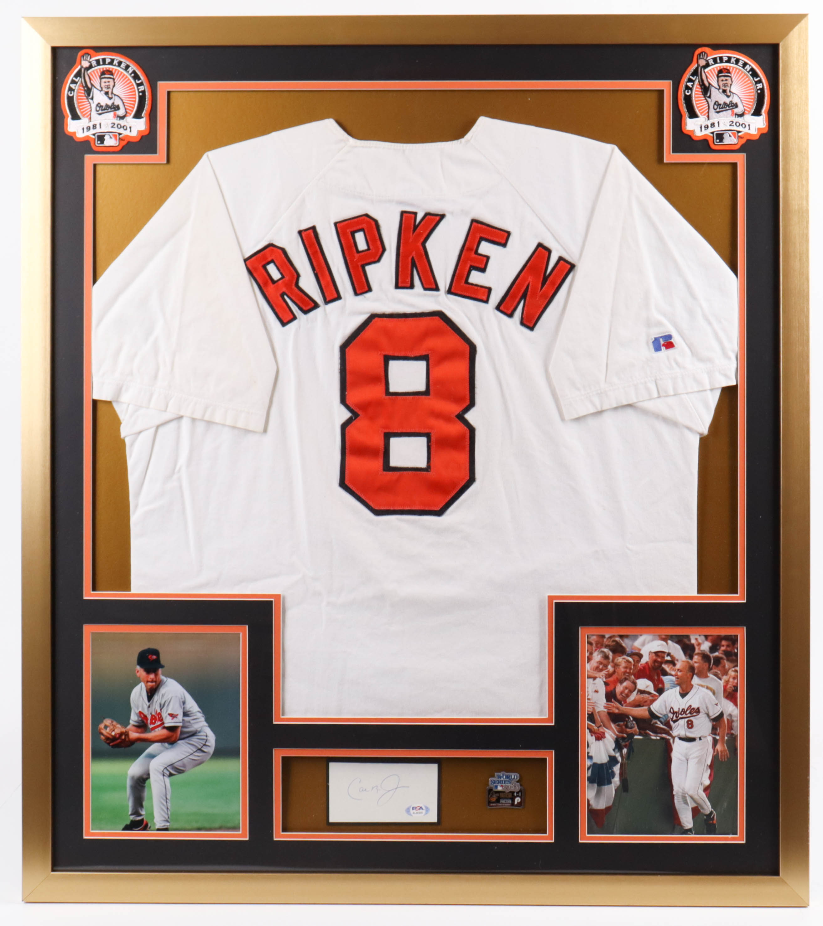 Cal Ripken Jr. Signed Orioles Custom Framed Cut Display with Jersey ...