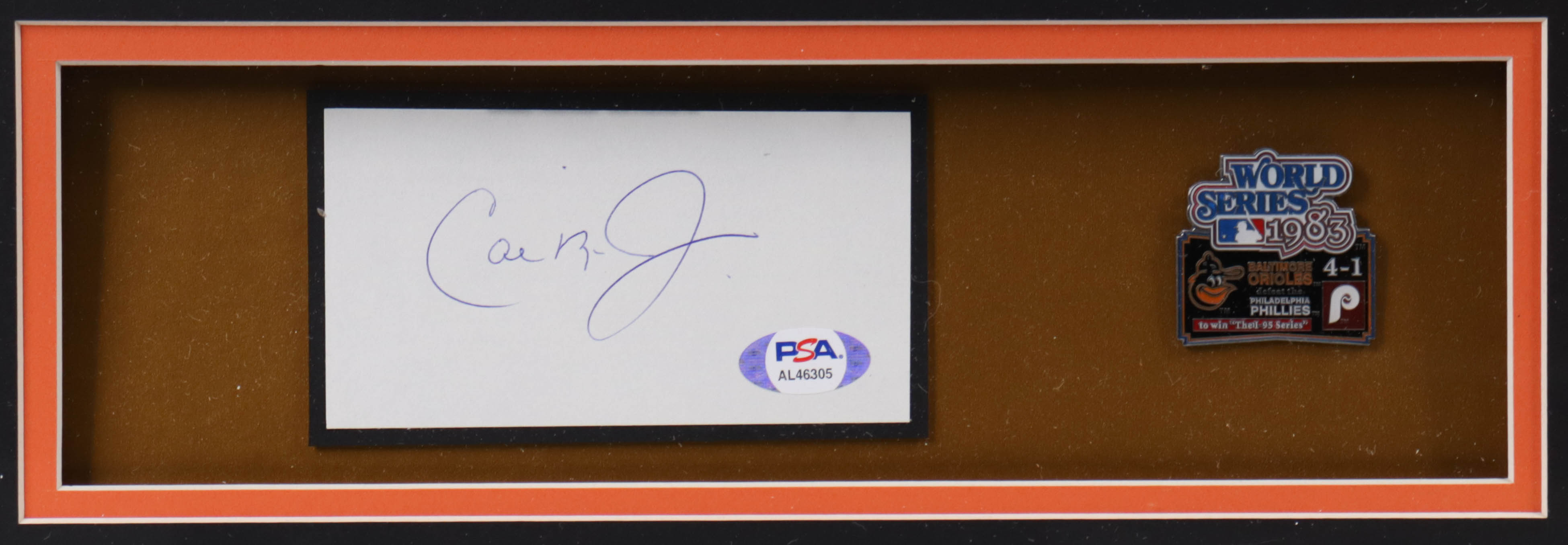 Cal Ripken Jr. Signed Orioles Custom Framed Cut Display with Jersey ...