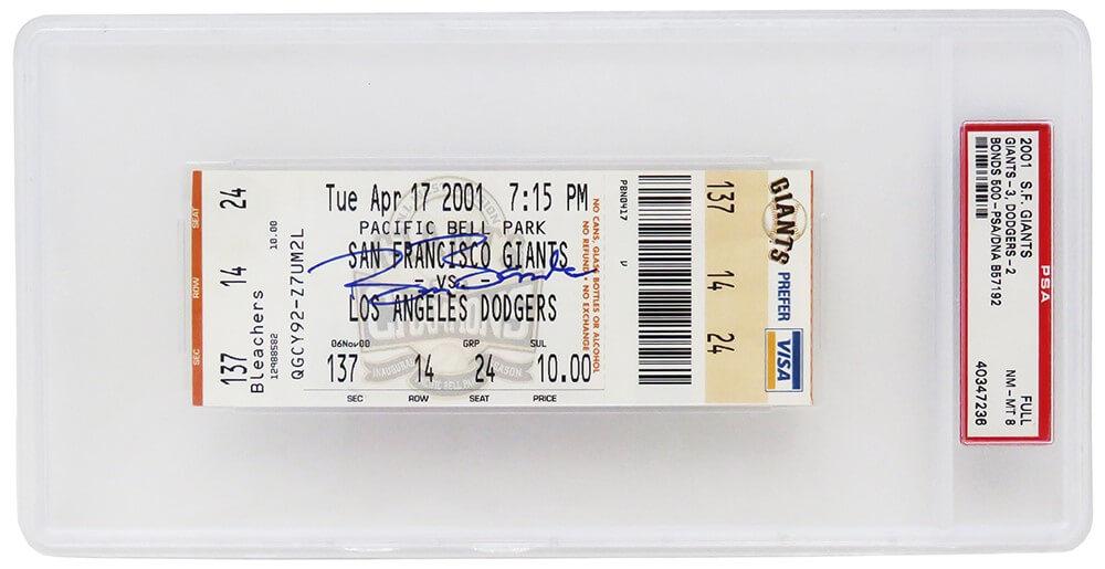 Barry Bonds Signed Original 500th Home Run Ticket (PSA 8) at PristineAuction.com Barry Bonds Signed Original 500th Home Run Ticket (PSA 8) at PristineAuction.com