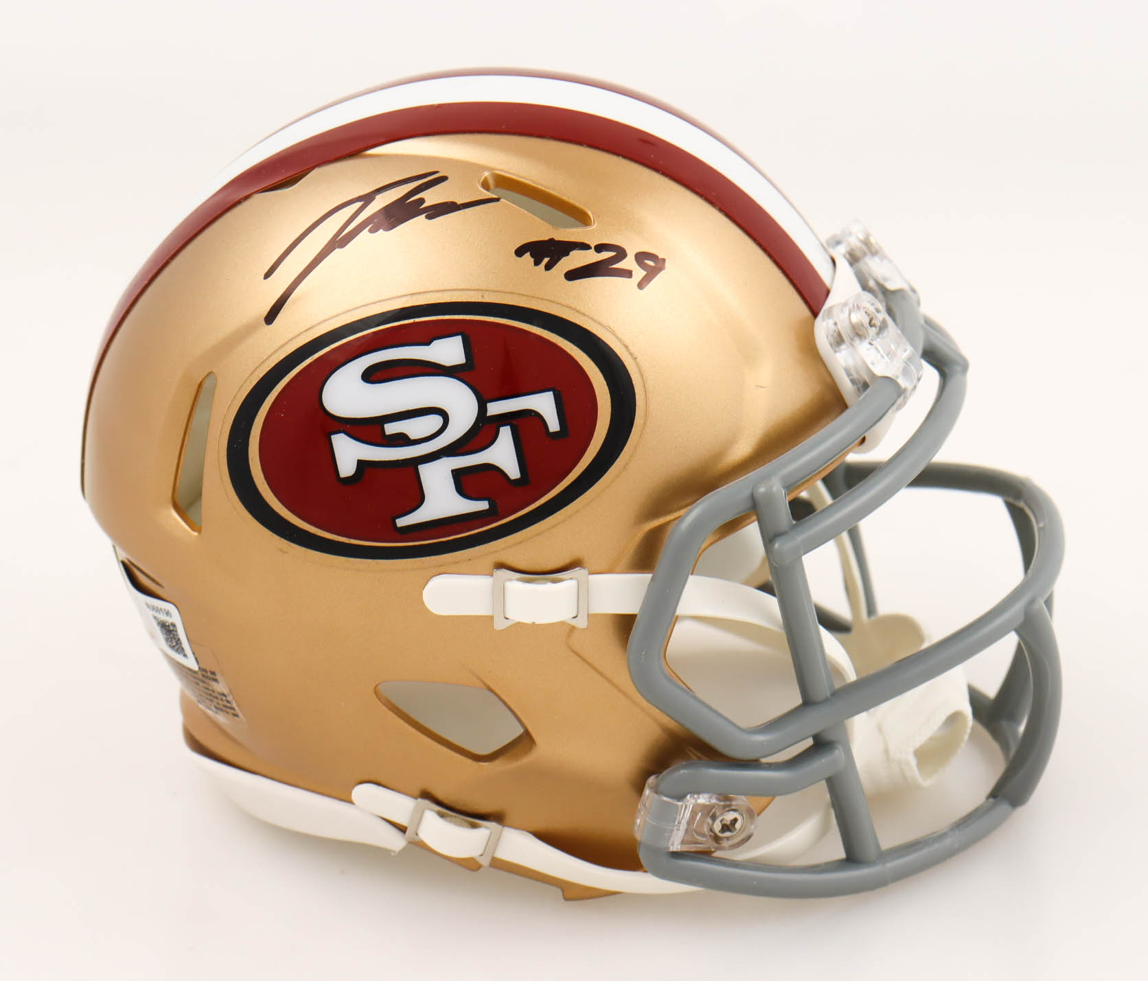 Talanoa Hufanga Signed 49ers Speed Mini Helmet (Beckett) at PristineAuction.com Talanoa Hufanga Signed 49ers Speed Mini Helmet (Beckett) at PristineAuction.com