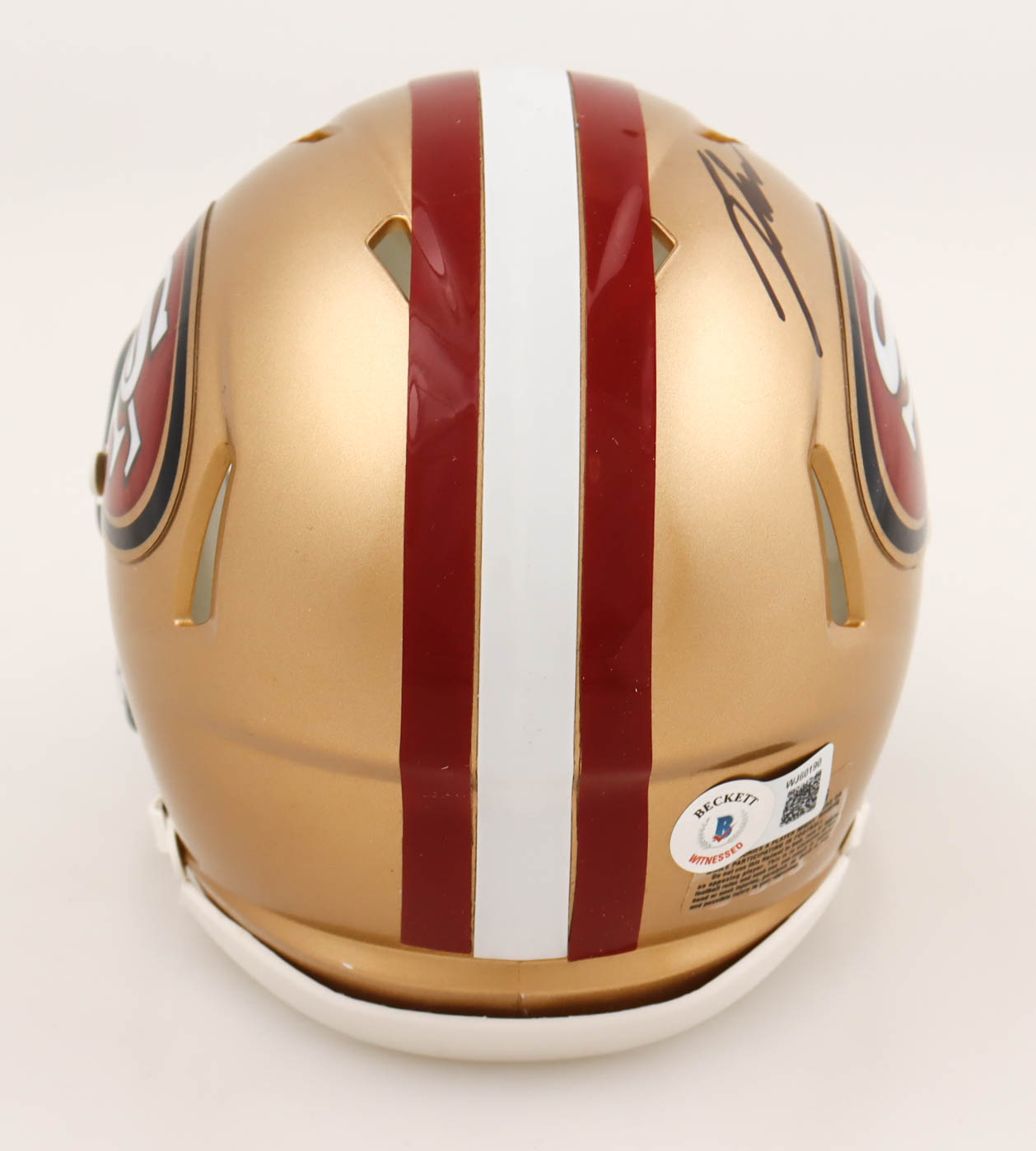 Talanoa Hufanga Signed 49ers Speed Mini Helmet (Beckett) at PristineAuction.com Talanoa Hufanga Signed 49ers Speed Mini Helmet (Beckett) at PristineAuction.com
