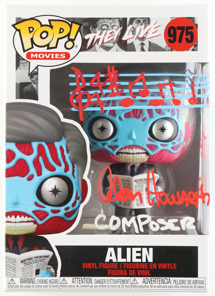 Alan Howarth Signed "They Live" #975 Alien Funko Pop! Vinyl Figure Inscribed "Composer" & "THEY LIVE" with Hand-Drawn Sketch (AutographCOA) at PristineAuction.com Alan Howarth Signed "They Live" #975 Alien Funko Pop! Vinyl Figure Inscribed "Composer" & "THEY LIVE" with Hand-Drawn Sketch (AutographCOA) at PristineAuction.com