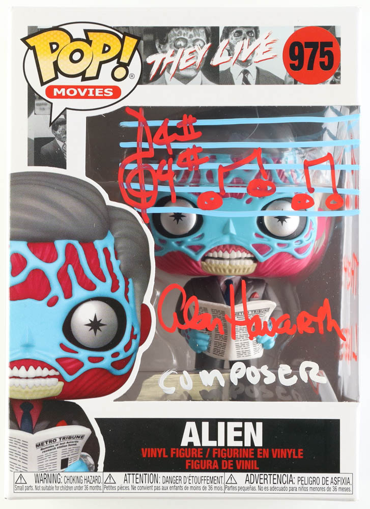 Alan Howarth Signed "They Live" #975 Alien Funko Pop! Vinyl Figure Inscribed "Composer" & "They Live" with Hand-Drawn Sketch (AutographCOA) at PristineAuction.com Alan Howarth Signed "They Live" #975 Alien Funko Pop! Vinyl Figure Inscribed "Composer" & "They Live" with Hand-Drawn Sketch (AutographCOA) at PristineAuction.com