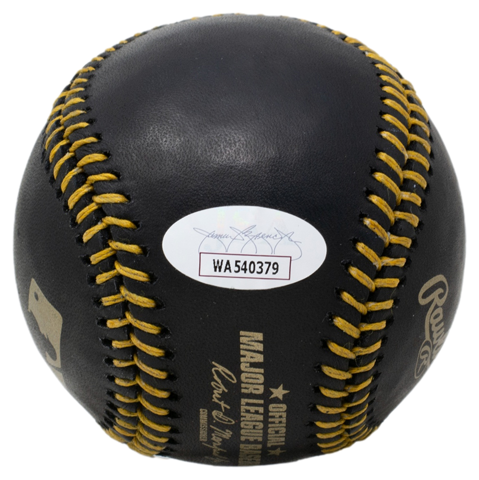 Rob Thomson Signed OML Black Leather Baseball Inscribed "Grease The Poles" (JSA) at PristineAuction.com Rob Thomson Signed OML Black Leather Baseball Inscribed "Grease The Poles" (JSA) at PristineAuction.com