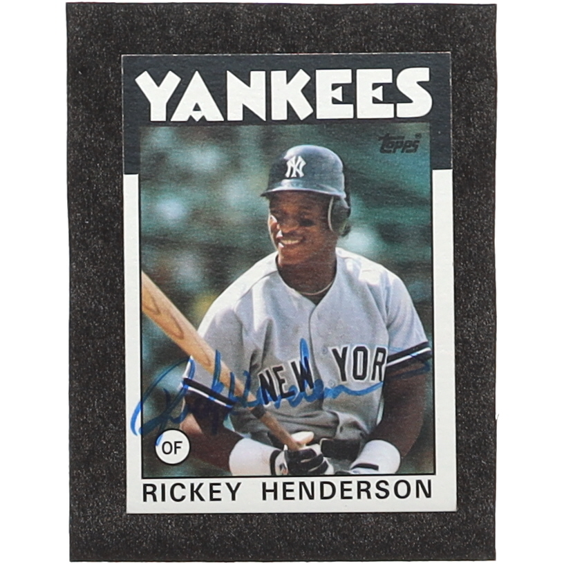 Rickey Henderson Signed 1986 Topps #500 (JSA) at PristineAuction.com Rickey Henderson Signed 1986 Topps #500 (JSA) at PristineAuction.com