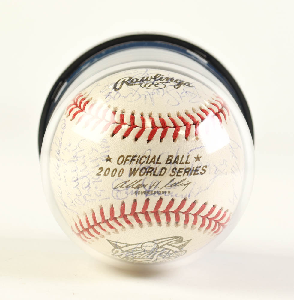 2000 World Series MVP Logo Baseball by (25) with Derek Jeter, Mariano Rivera, Reggie Jackson, Don Larsen with Multiple Inscriptions (Beckett & Steiner) at PristineAuction.com 2000 World Series MVP Logo Baseball by (25) with Derek Jeter, Mariano Rivera, Reggie Jackson, Don Larsen with Multiple Inscriptions (Beckett & Steiner) at PristineAuction.com