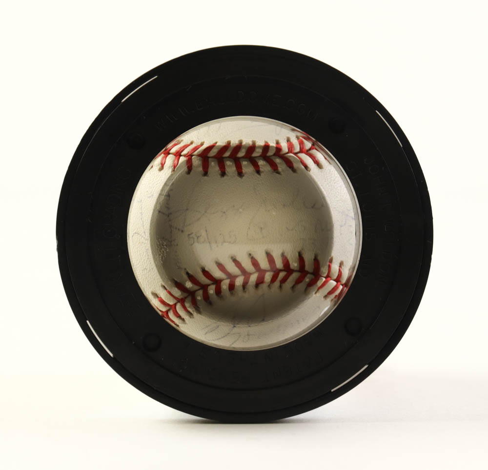 2000 World Series MVP Logo Baseball by (25) with Derek Jeter, Mariano Rivera, Reggie Jackson, Don Larsen with Multiple Inscriptions (Beckett & Steiner) at PristineAuction.com 2000 World Series MVP Logo Baseball by (25) with Derek Jeter, Mariano Rivera, Reggie Jackson, Don Larsen with Multiple Inscriptions (Beckett & Steiner) at PristineAuction.com