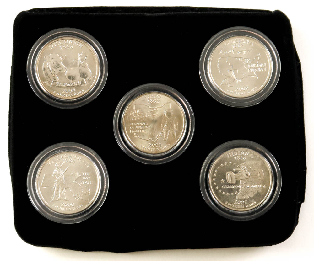 NFL Quarterback Greats Set of (5) Colorized Quarters With Tom Brady, Peyton Manning, Brett Favre & Drew Brees at PristineAuction.com NFL Quarterback Greats Set of (5) Colorized Quarters With Tom Brady, Peyton Manning, Brett Favre & Drew Brees at PristineAuction.com