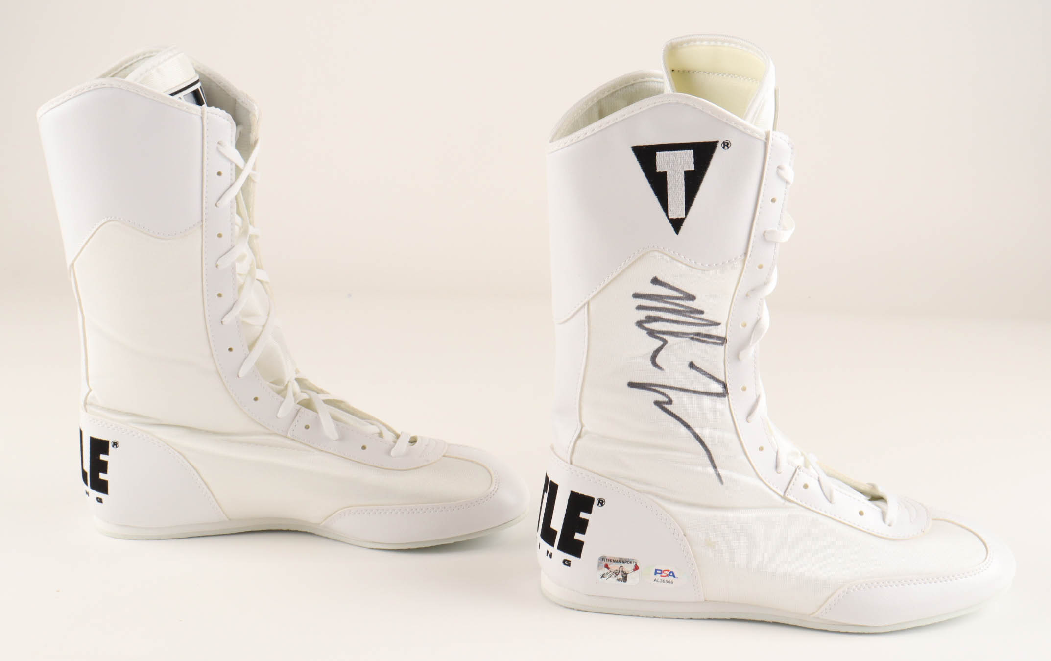 Mike Tyson Signed Pair of Title Boxing Shoes (PSA & Tyson) at PristineAuction.com Mike Tyson Signed Pair of Title Boxing Shoes (PSA & Tyson) at PristineAuction.com