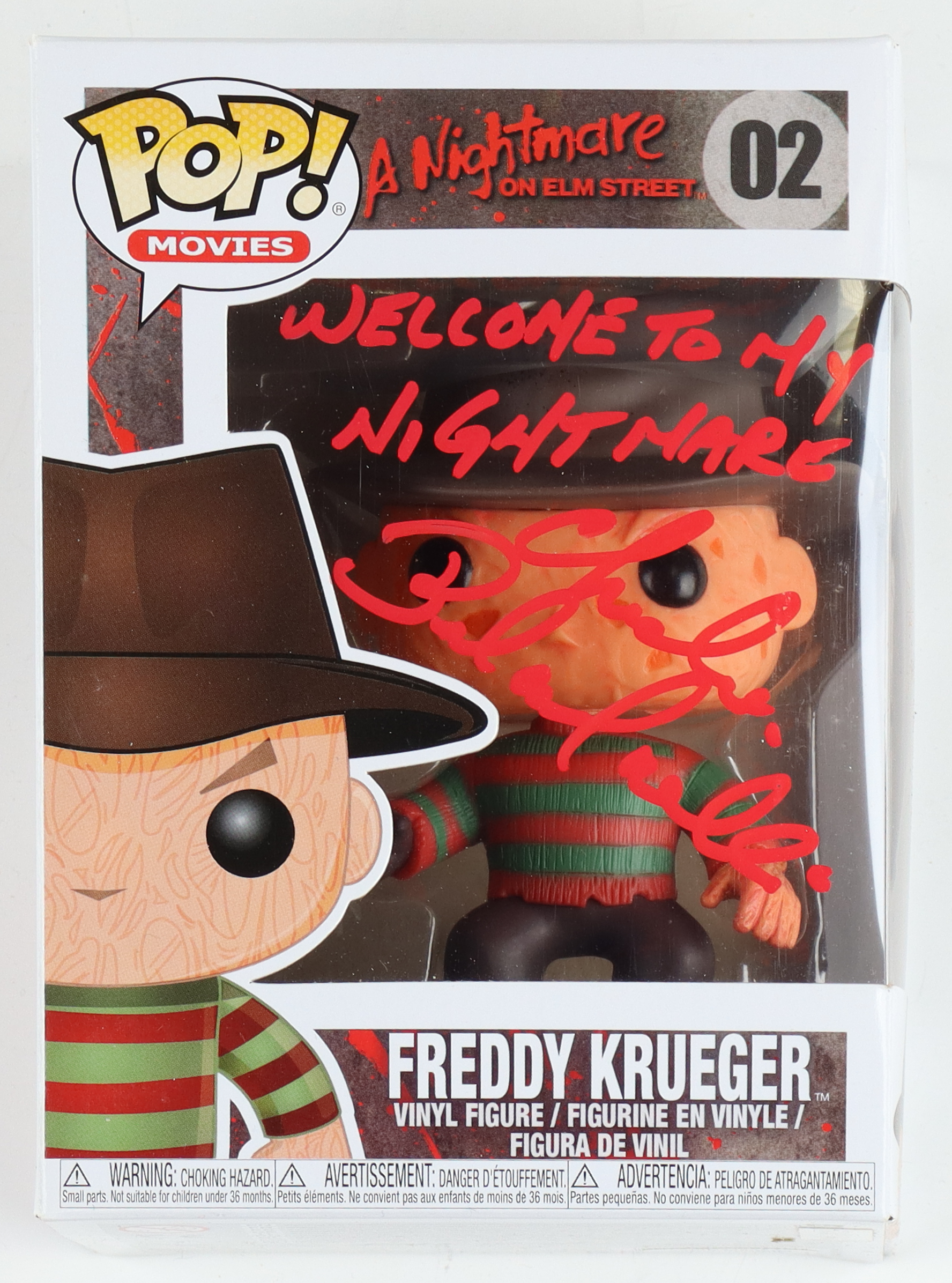 Charles Belardinelli Signed "A Nightmare on Elm Street" #02 Freddy Krueger Funko Pop! Vinyl Figure Inscribed "Welcome to My Nightmare" (AutographCOA) at PristineAuction.com Charles Belardinelli Signed "A Nightmare on Elm Street" #02 Freddy Krueger Funko Pop! Vinyl Figure Inscribed "Welcome to My Nightmare" (AutographCOA) at PristineAuction.com