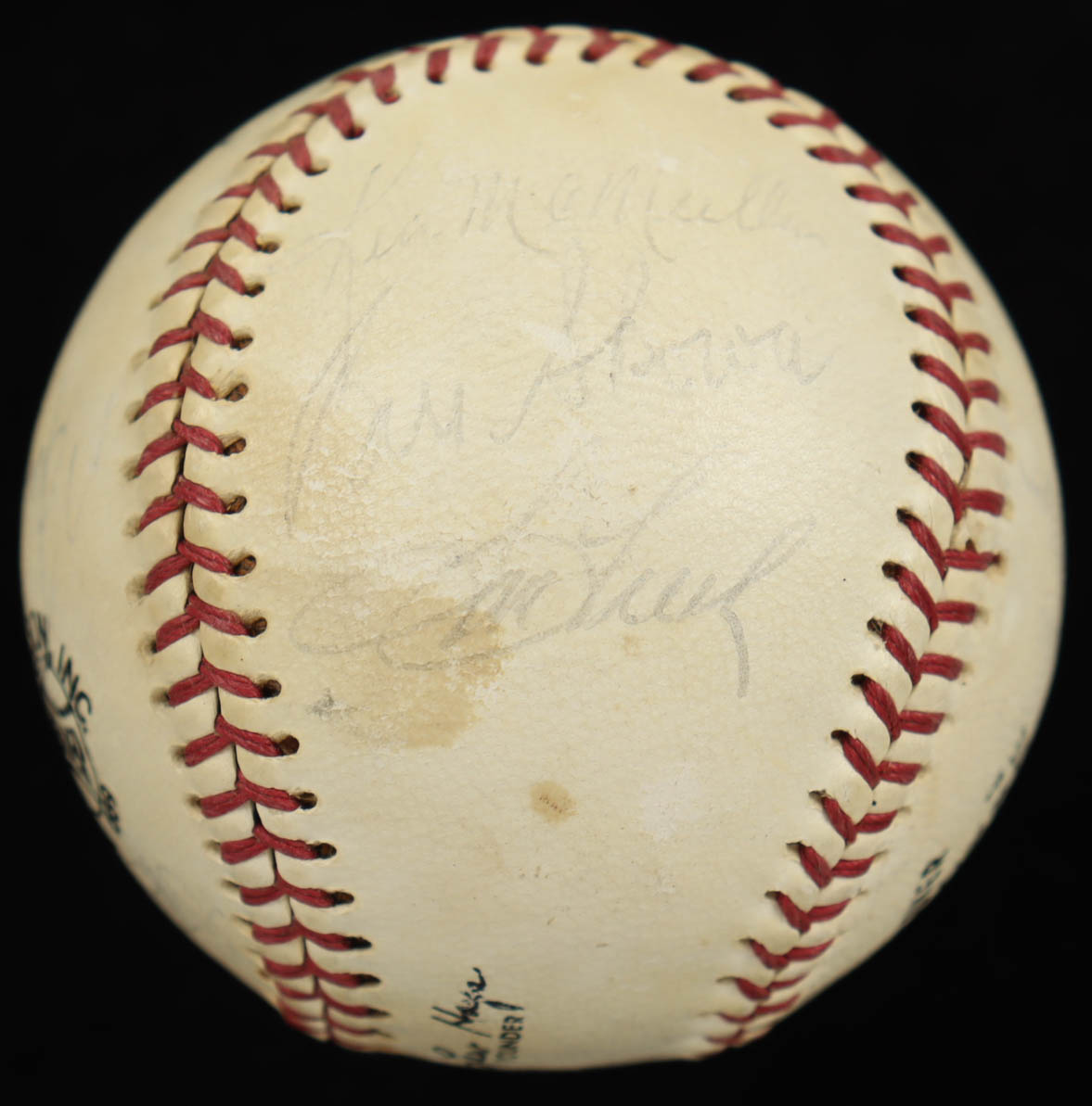 1960s Yankees & Dodgers Star Baseball Signed by (11) with Mickey Mantle, Tommy Davis, John Roseboro, Moose Skowron with Display Case & Wood Base (PSA) at PristineAuction.com 1960s Yankees & Dodgers Star Baseball Signed by (11) with Mickey Mantle, Tommy Davis, John Roseboro, Moose Skowron with Display Case & Wood Base (PSA) at PristineAuction.com