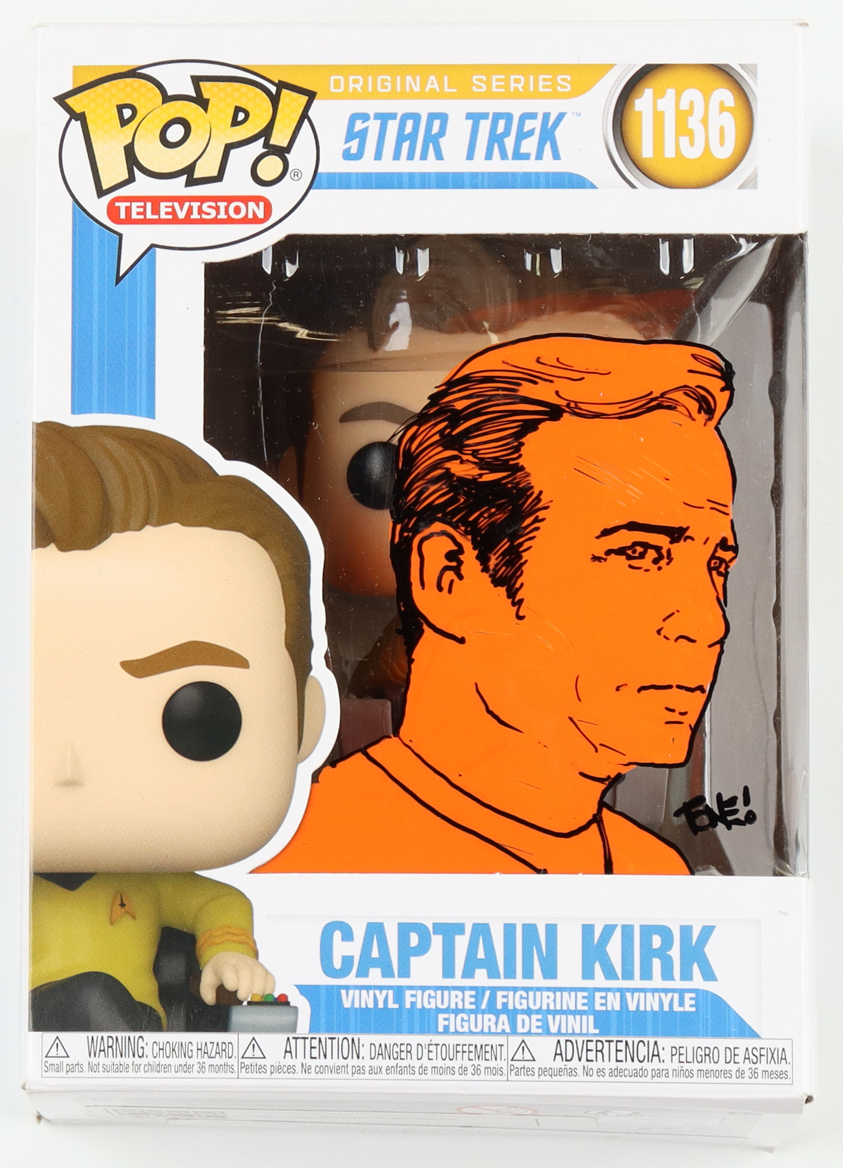 Tone Rodriguez Signed "Star Trek" #1136 Captain Kirk Funko Pop! Vinyl Figure with Sketch (PSA) at PristineAuction.com Tone Rodriguez Signed "Star Trek" #1136 Captain Kirk Funko Pop! Vinyl Figure with Sketch (PSA) at PristineAuction.com