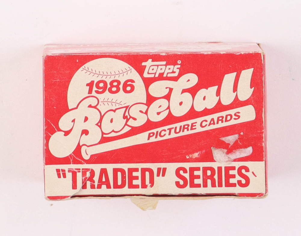 1986 Topps Traded Series Baseball Card Box with (132) Cards Pristine Auction