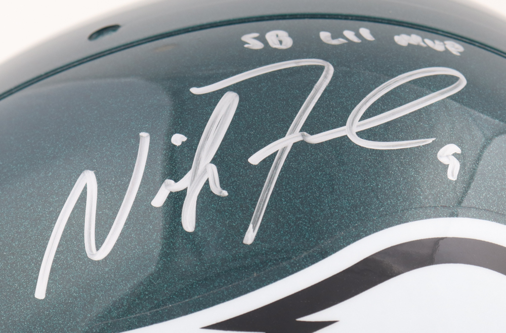 Nick Foles Signed Eagles Full Size Helmet Inscribed "SB LII MVP" (Steiner & Fanatics) at PristineAuction.com Nick Foles Signed Eagles Full Size Helmet Inscribed "SB LII MVP" (Steiner & Fanatics) at PristineAuction.com