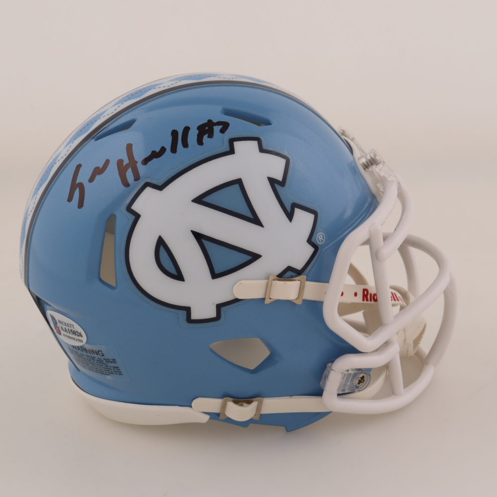 Sam Howell Signed North Carolina Tar Heels Speed Mini Helmet (Beckett