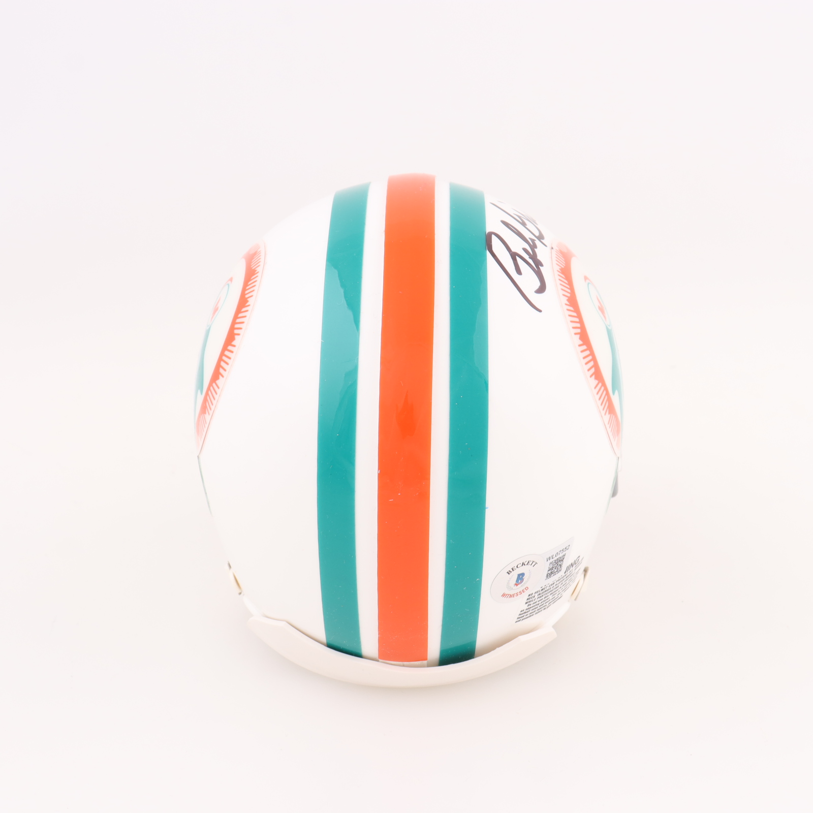 Bob Griese Signed Dolphins Throwback Mini Helmet (Beckett) at PristineAuction.com Bob Griese Signed Dolphins Throwback Mini Helmet (Beckett) at PristineAuction.com