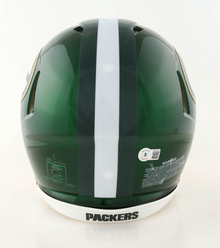 Davante Adams Signed Packers Full-Size Authentic On-Field Flash Alternate Speed Helmet (Beckett) at PristineAuction.com Davante Adams Signed Packers Full-Size Authentic On-Field Flash Alternate Speed Helmet (Beckett) at PristineAuction.com