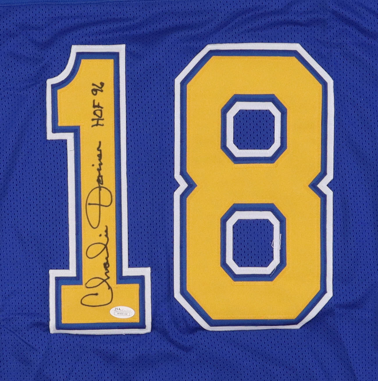 Charlie Joiner Signed Jersey Inscribed "HOF 96" (JSA) at PristineAuction.com Charlie Joiner Signed Jersey Inscribed "HOF 96" (JSA) at PristineAuction.com