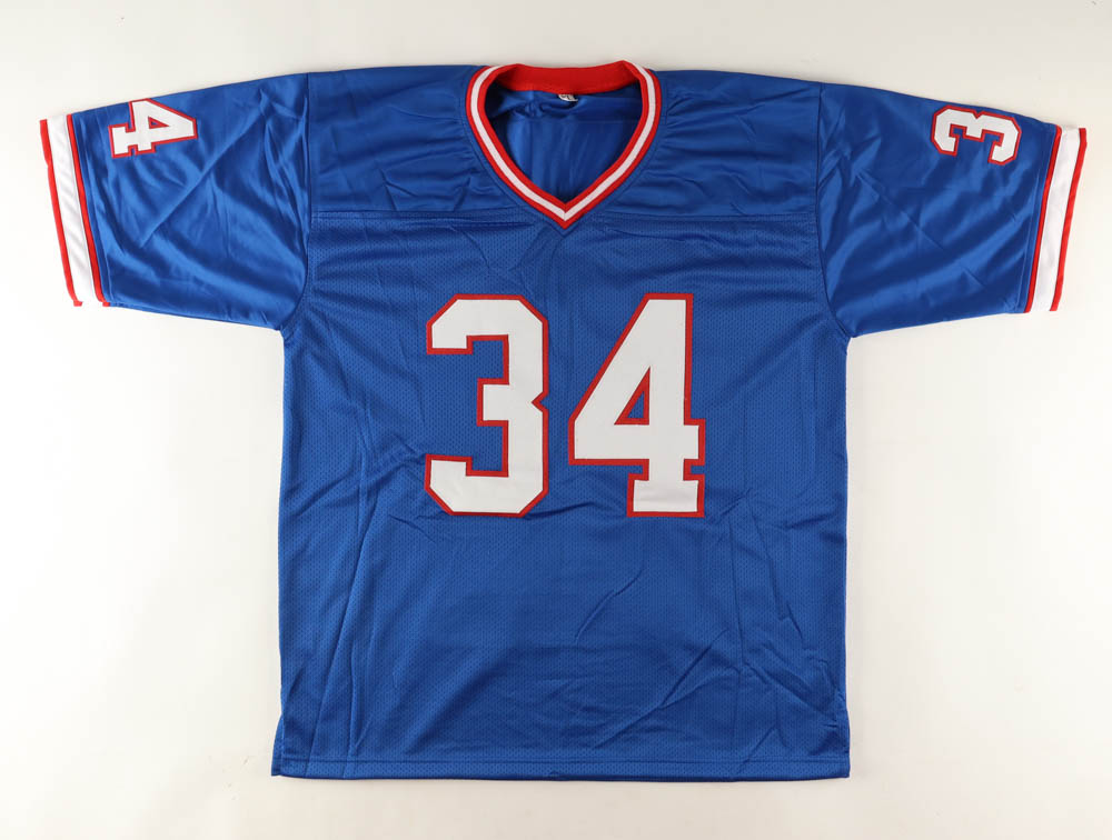 Thurman Thomas Signed Career Highlight Stat Jersey (Beckett) at PristineAuction.com Thurman Thomas Signed Career Highlight Stat Jersey (Beckett) at PristineAuction.com