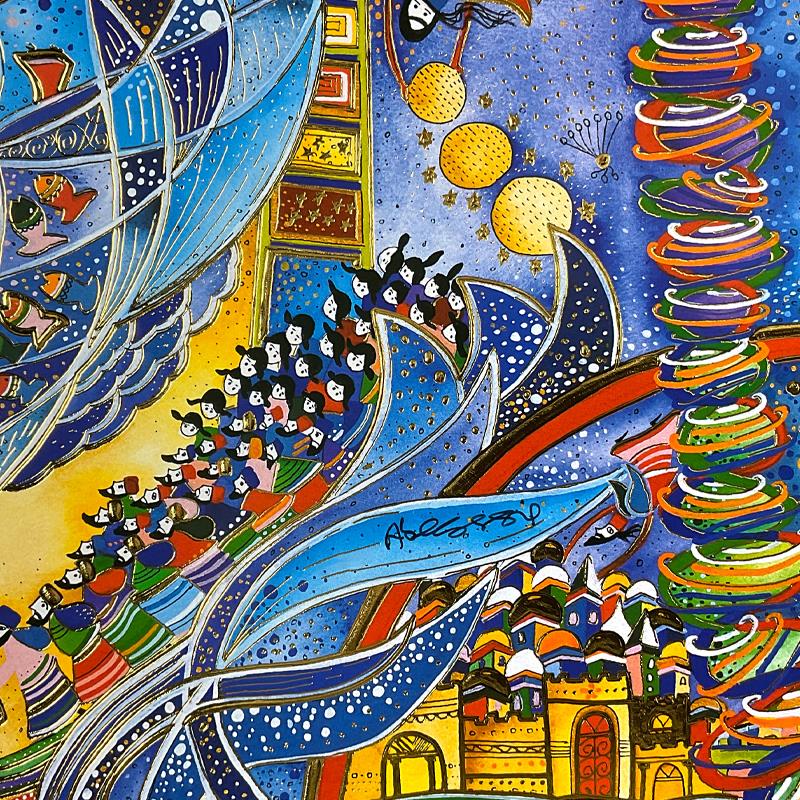 "Exodus I" LE 13x9 Serigraph with Gold Foil by Rafael Abecassis (Artova) at PristineAuction.com "Exodus I" LE 13x9 Serigraph with Gold Foil by Rafael Abecassis (Artova) at PristineAuction.com