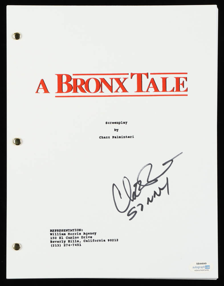 Chazz Palminteri Signed "A Bronx Tale" Replica Script Inscribed "Sonny" (AutographCOA) at PristineAuction.com Chazz Palminteri Signed "A Bronx Tale" Replica Script Inscribed "Sonny" (AutographCOA) at PristineAuction.com